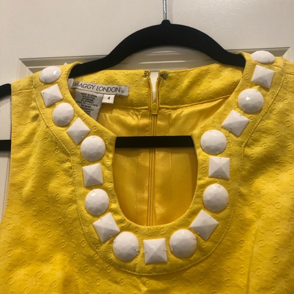 Maggy London Yellow Sheath Dress - Picture 5 of 8